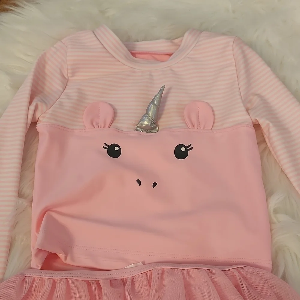 CARTERS pink unicorn long sleeve rashguard set 24M NWT